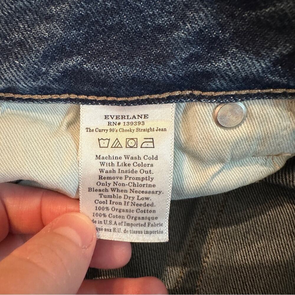 Everlane Curvy 90s Cheeky High Rise Straight Leg Ankle Jeans in Northridge NEW - Picture 8 of 13